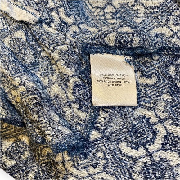 ANTHROPOLOGIE Vanessa Virginia Ladder Lace Blue Peasant Top Size Small - Picture 10 of 12